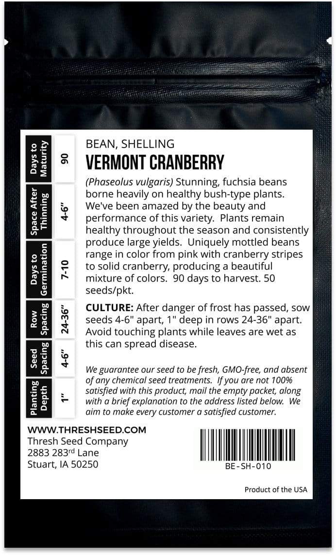 Vermont Cranberry Shelling Bean